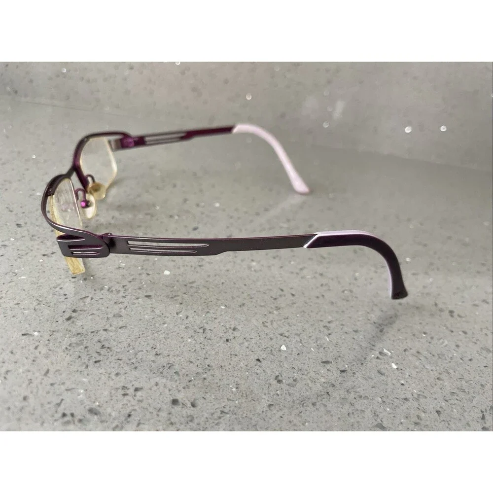 OKO by OKO B12 EYEGLASSES Frames ONLY 49-18-135 Paris France purple silver half